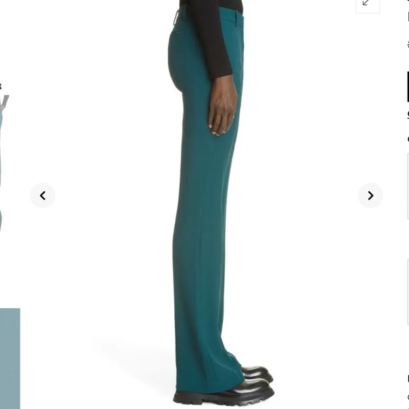 Alexander McQueen Boot Cut Tailored Trousers in Forrest Green - Picture 4 of 15